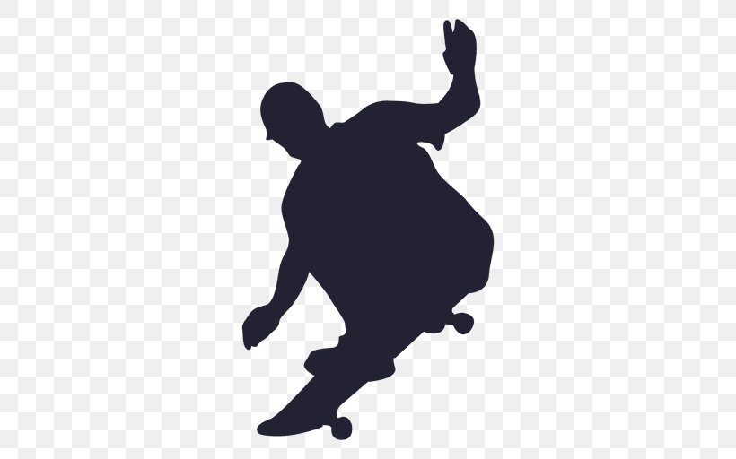 Silhouette Skateboarding, PNG, 512x512px, Silhouette, Hand, Human Behavior, Skateboard, Skateboarding Download Free