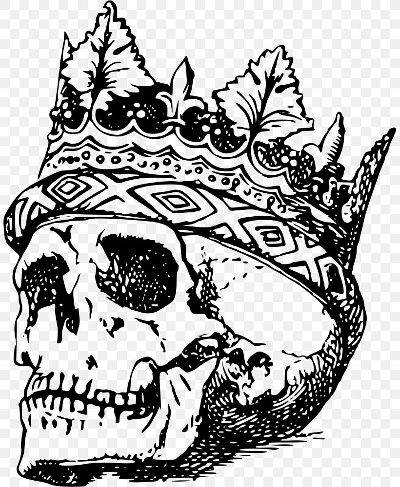 Skull Drawing Bone Clip Art, PNG, 807x1000px, Watercolor, Cartoon, Flower, Frame, Heart Download Free