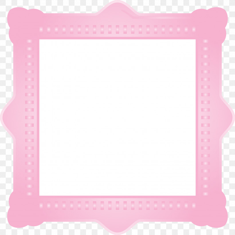 Square Frame, PNG, 3000x3000px, Square Frame, Picture Frame, Pink, Rectangle Download Free