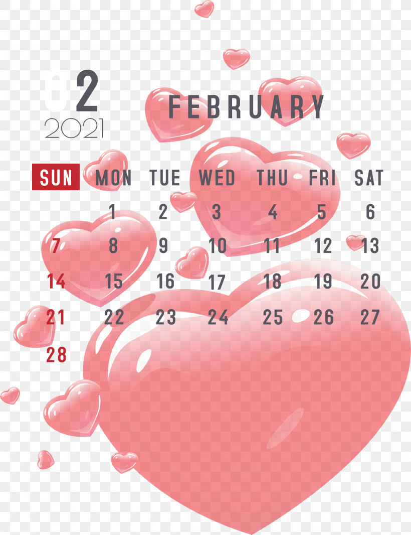 February 2021 Printable Calendar February Calendar 2021 Calendar, PNG, 2306x3000px, 2021 Calendar, Heart, Lips, M095, Meter Download Free