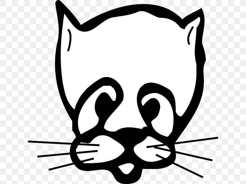 Kitten Smiley Clip Art, PNG, 640x611px, Kitten, Art, Artwork, Black, Black And White Download Free