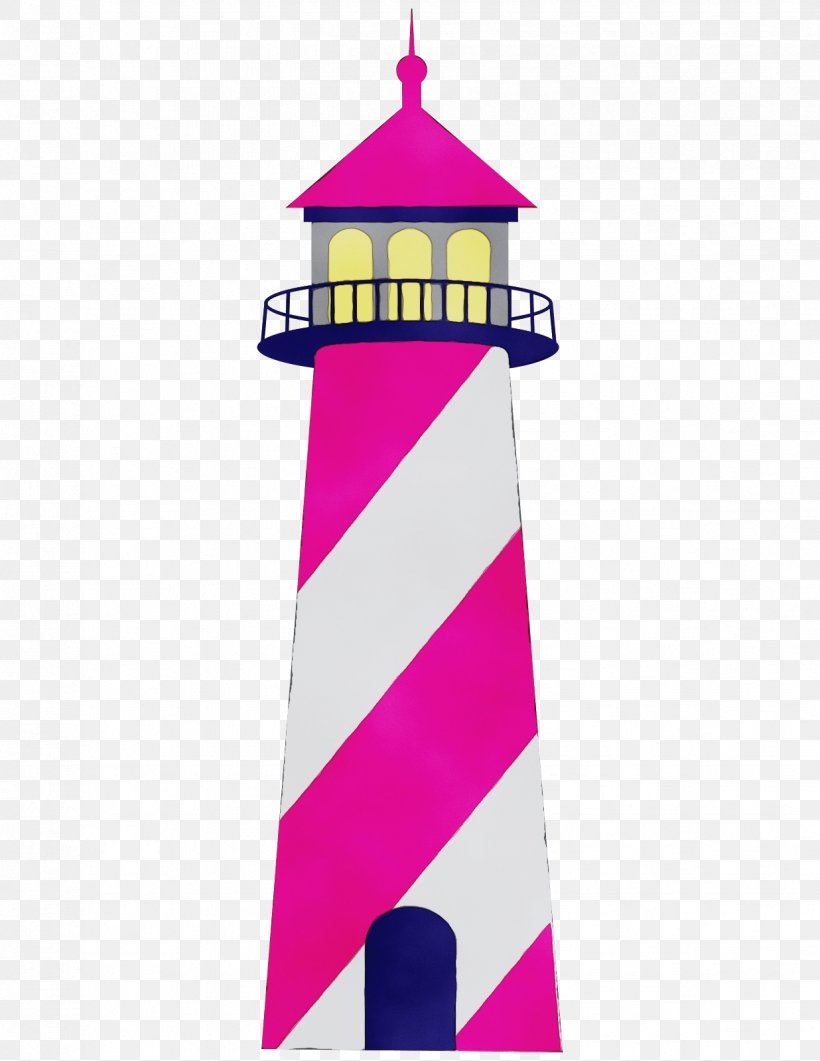 Lighthouse Tower Pink Magenta, PNG, 1236x1600px, Watercolor, Lighthouse, Magenta, Paint, Pink Download Free