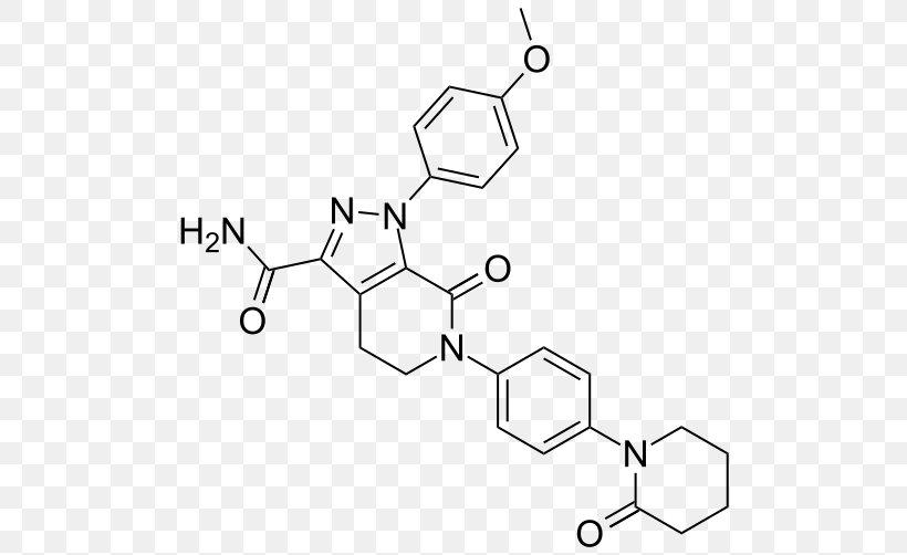 Apixaban Pharmaceutical Drug Linagliptin Anticoagulant, PNG, 512x502px, Apixaban, Anticoagulant, Area, Auto Part, Black And White Download Free