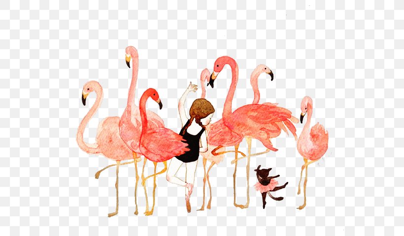 Flamingo Illustration Watercolor Painting Image, PNG, 658x480px, Flamingo, Art, Beak, Bird, Child Download Free
