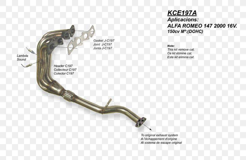 Exhaust System Car Alfa Romeo 147 Tube Afrique, PNG, 800x533px, Exhaust System, Alfa Romeo, Alfa Romeo 147, Auto Part, Brand Download Free