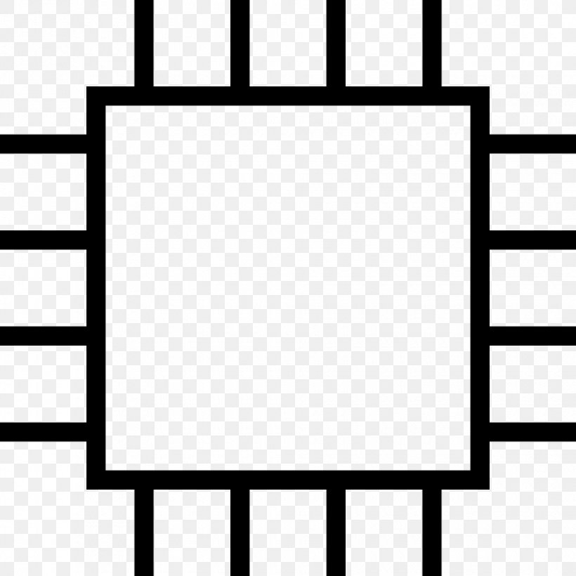 Integrated Circuits & Chips Central Processing Unit Electronic Circuit Computer Software, PNG, 980x980px, Integrated Circuits Chips, Area, Black, Black And White, Central Processing Unit Download Free