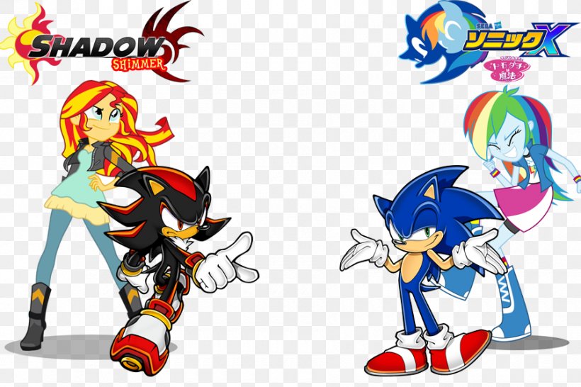 Sonic Heroes Sunset Shimmer Shadow The Hedgehog Rainbow Dash Sonic & Knuckles, PNG, 900x600px, Sonic Heroes, Action Figure, Art, Cartoon, Fiction Download Free