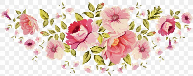 Floral Design Flower Garland Birthday Image, PNG, 3258x1303px, Floral Design, Art, Banner, Birthday, Blossom Download Free