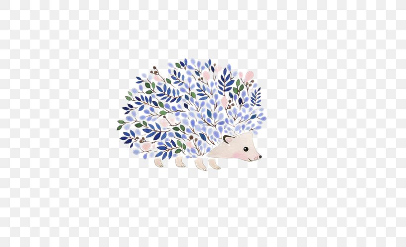 Hedgehog Drawing Visual Arts Watercolor Painting Illustration, PNG, 500x500px, Hedgehog, Area, Art, Blue, Cartoon Download Free