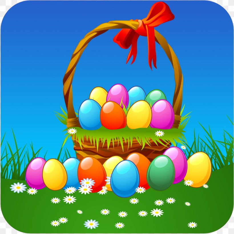 Easter Egg Easter Basket Clip Art, PNG, 1024x1024px, Easter Egg, Basket, Color, Easter, Easter Basket Download Free
