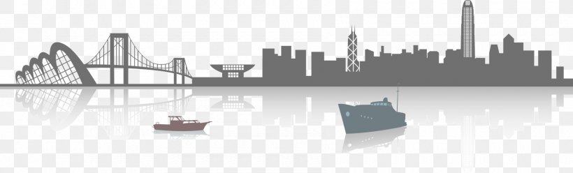 Hong Kong Skyline Stock Photography Vector Graphics Royalty-free, PNG, 1800x546px, Hong Kong, Black And White, City, Line Art, Monochrome Photography Download Free