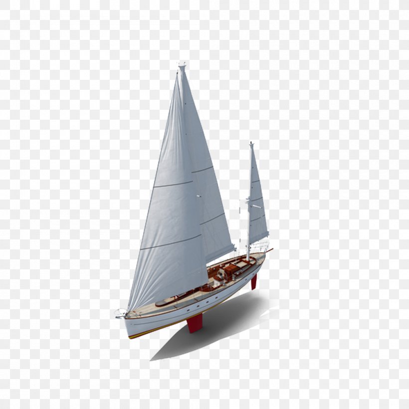 Sailing Yawl, PNG, 1000x1000px, Watercolor, Cartoon, Flower, Frame, Heart Download Free