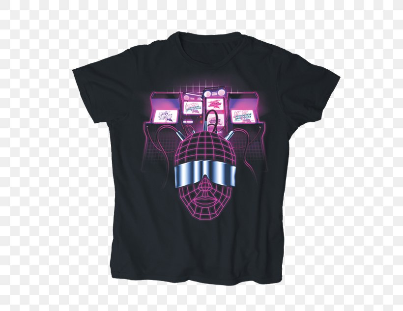 T-shirt Vaporwave Synthwave Aesthetics, PNG, 600x633px, Tshirt, Aesthetics, Black, Brand, Logo Download Free
