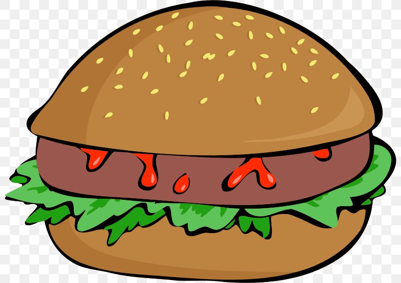 Hamburger Veggie Burger Cheeseburger French Fries Fast Food, PNG, 800x578px, Hamburger, Artwork, Cheeseburger, Cuisine, Dish Download Free