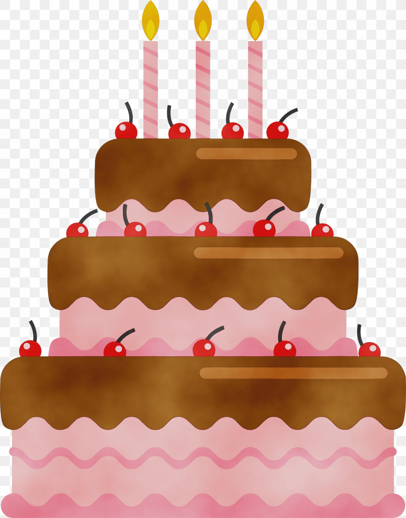 Birthday Cake, PNG, 2339x2981px, Watercolor, Baked Goods, Bakery, Baking, Bavarian Cream Download Free