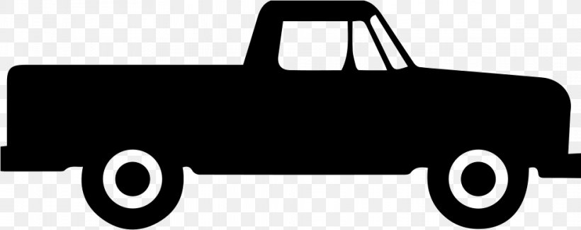 Car Pickup Truck Clip Art, PNG, 981x390px, Car, Automotive Exterior, Bicycle, Black, Black And White Download Free