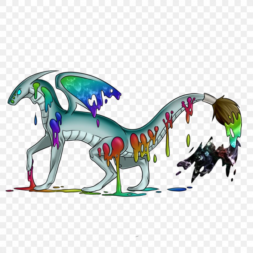 Horse Dinosaur Illustration Dragon Mammal, PNG, 1000x1000px, Horse, Animal Figure, Animation, Art, Cartoon Download Free