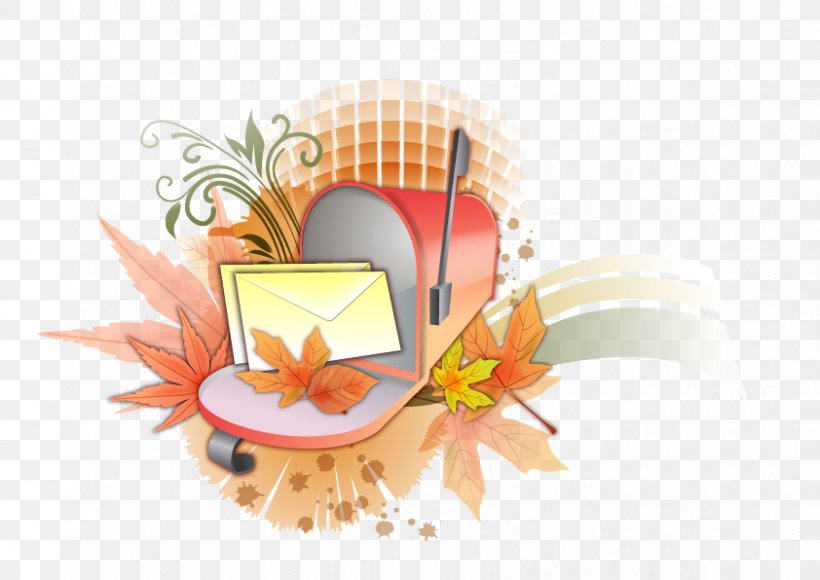 Paper Letter Autumn Vecteur, PNG, 842x596px, Paper, Autumn, Data, Floral Design, Flower Download Free