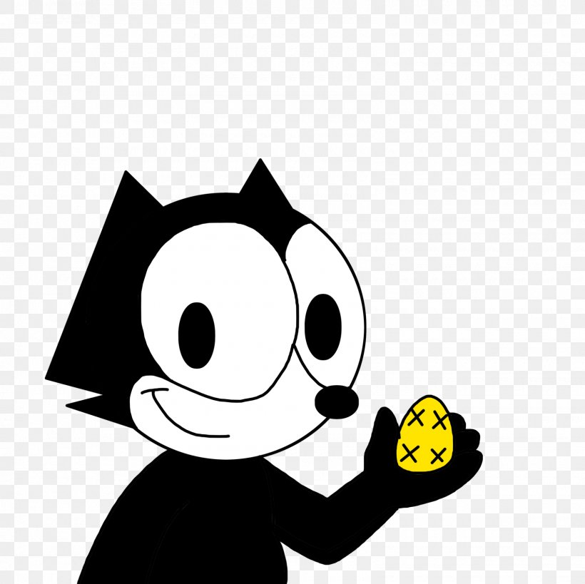 Felix The Cat Easter Egg Cartoon, PNG, 1600x1600px, Felix The Cat, Art, Artwork, Black, Black And White Download Free