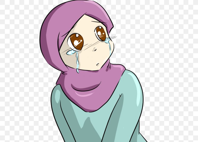 Muslim Crying Islam Cartoon, PNG, 585x587px, Watercolor, Cartoon, Flower, Frame, Heart Download Free