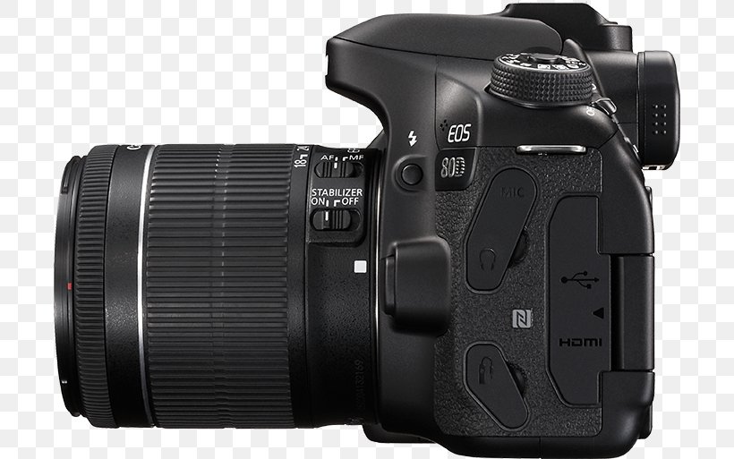 Canon EF-S 18–55mm Lens Canon EOS 80D 24.2 MP Digital SLR Camera, PNG, 700x513px, Canon Ef Lens Mount, Camera, Camera Accessory, Camera Lens, Cameras Optics Download Free