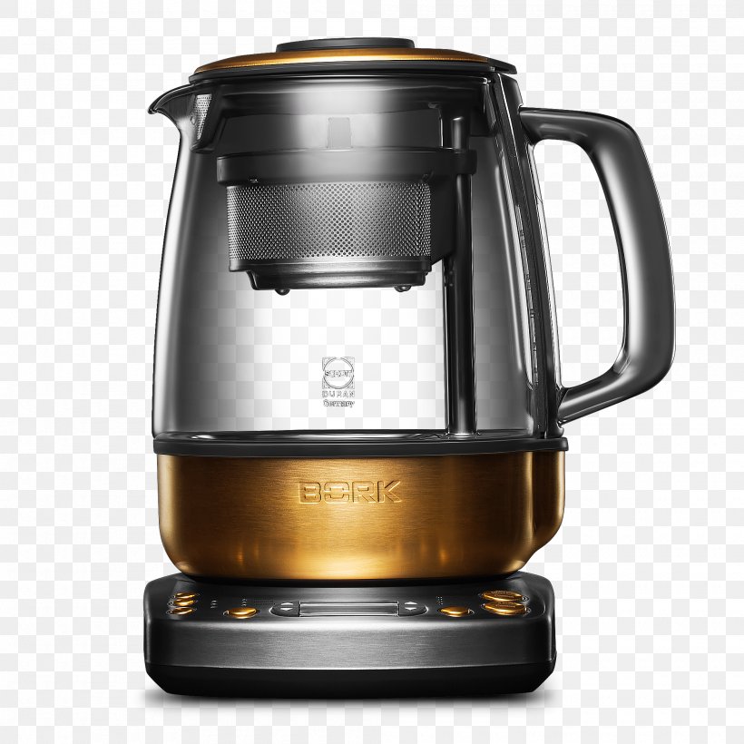 Teapot Kettle Coffeemaker Small Appliance, PNG, 2000x2000px, Tea, Blender, Bork, Coffeemaker, Drip Coffee Maker Download Free