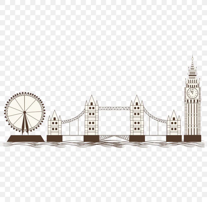 Big Ben London Eye Tower Bridge, PNG, 800x800px, Big Ben, Arch, Bell, Black And White, Bridge Download Free