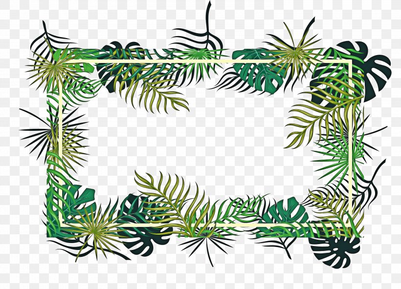 Cartoon Palm Tree, PNG, 3000x2169px, Leaf, American Larch, Branch, Canadian Fir, Clubmoss Download Free