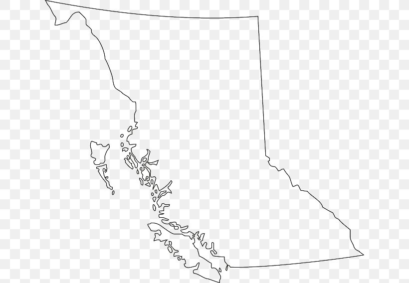 Flag Of British Columbia Blank Map Clip Art, PNG, 640x568px, British Columbia, Area, Arm, Black, Black And White Download Free