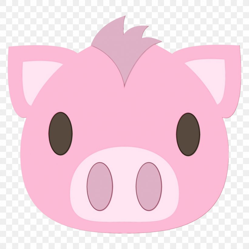 Pig Emoji, PNG, 1024x1024px, Pig, Animation, Apple Color Emoji, Art Emoji, Cartoon Download Free