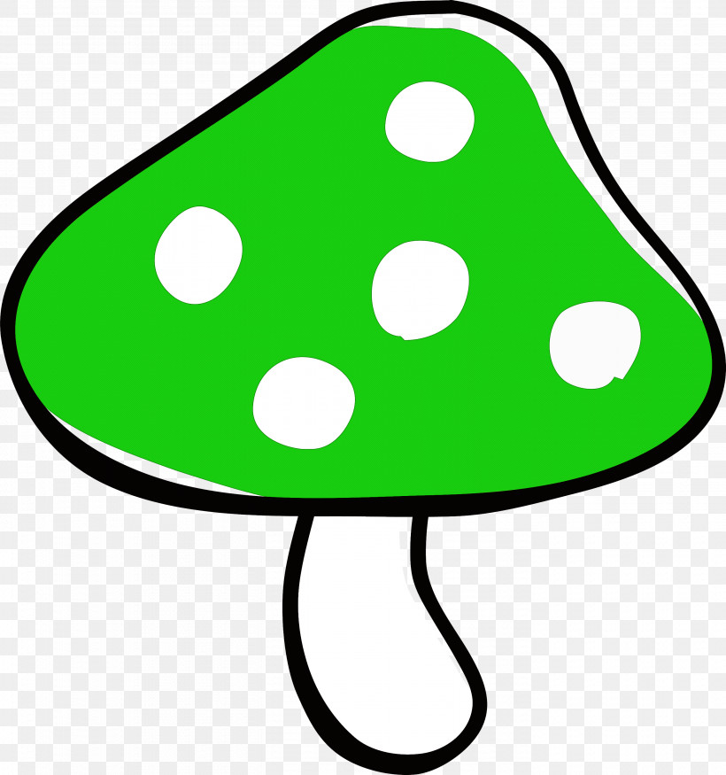 Green Line Art Mushroom, PNG, 2810x3000px, Mushroom, Cartoon Mushroom, Cute, Green, Line Art Download Free