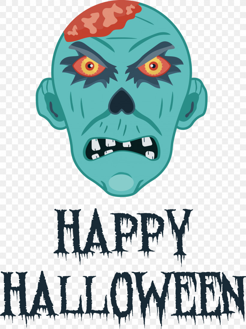 Happy Halloween, PNG, 2247x3000px, Happy Halloween, Biology, Cartoon, Face, Facial Hair Download Free