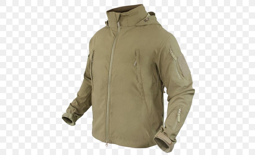 Hoodie Softshell Shell Jacket Olive, PNG, 500x500px, Hoodie, Beige, Belt, Clothing, Gilets Download Free
