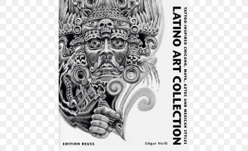 Latino Art Collection/Tattoo Black & Grey Tattoo Book, PNG, 500x500px, Book, Art, Black And White, Bone, Chicano Download Free