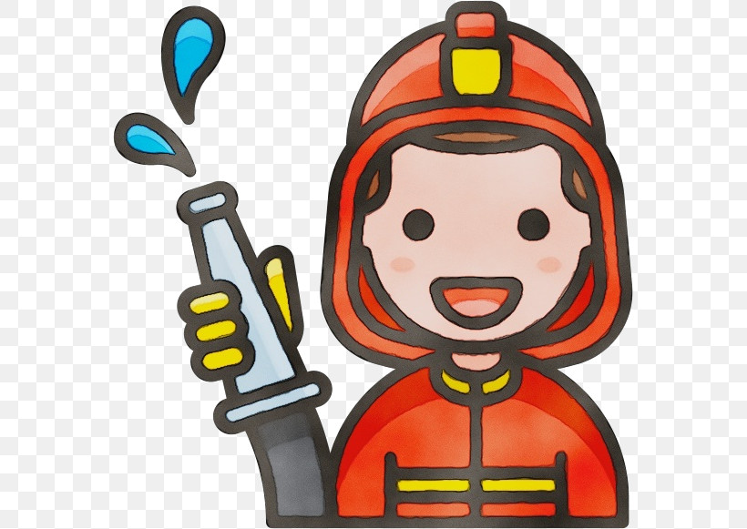 Firefighter, PNG, 572x581px, Watercolor, Blog, Emoji, Emoticon, Fire Download Free