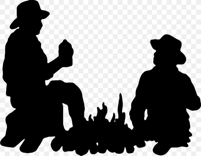 Silhouette Cowboy Clip Art, PNG, 1024x797px, Silhouette, Art, Black, Black And White, Campfire Download Free