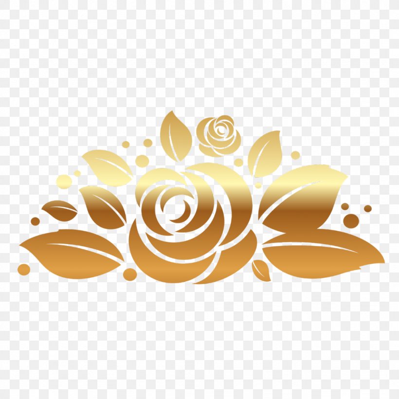 Rose Gold Flower, PNG, 1024x1024px, Gold, Beige, Flower, Leaf, Logo Download Free