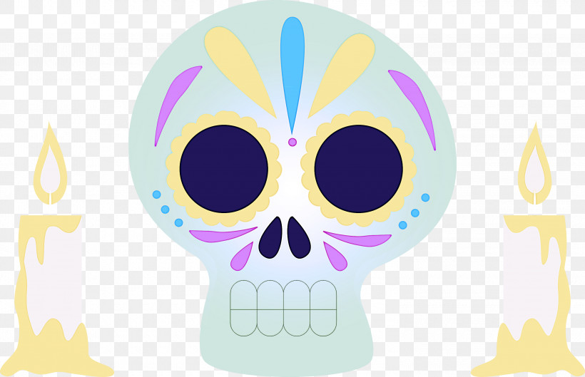 Day Of The Dead Día De Muertos Mexico, PNG, 3000x1939px, Day Of The Dead, D%c3%ada De Muertos, Meter, Mexico, Purple Download Free