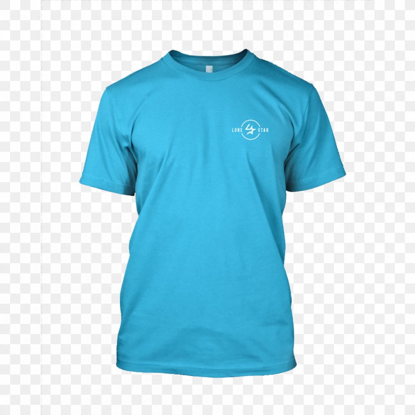 T-shirt Hoodie Clothing Sleeve, PNG, 1000x1000px, Tshirt, Active Shirt, Aqua, Azure, Blue Download Free