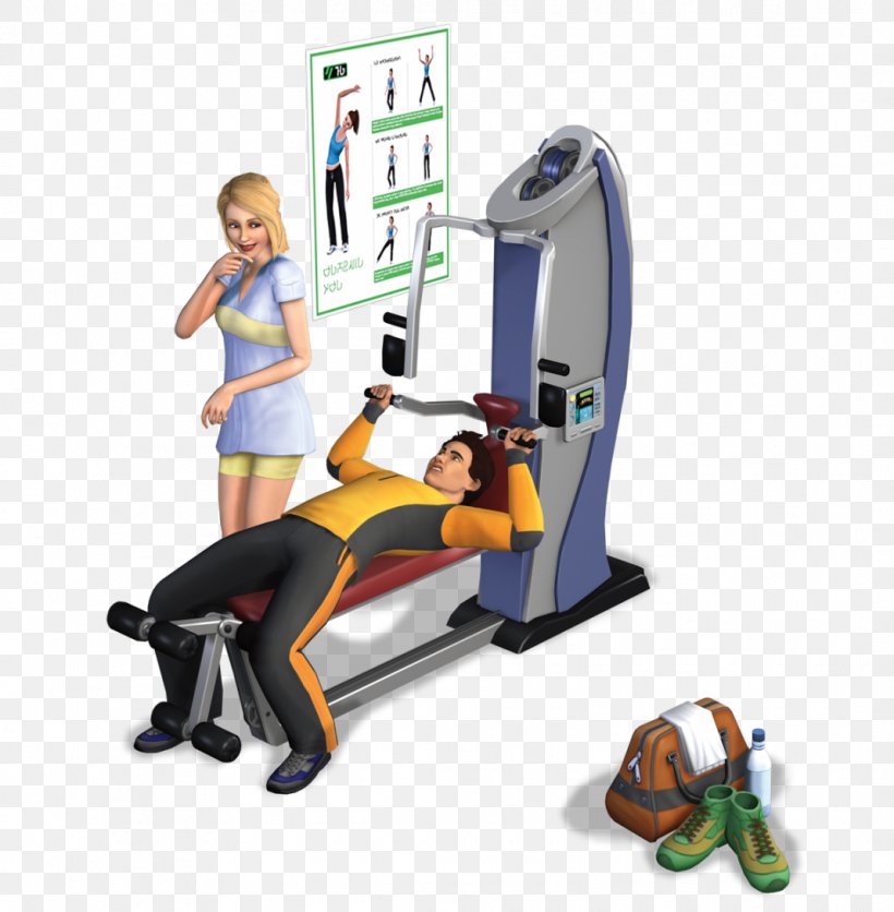 The Sims 3: Town Life Stuff The Sims 3 Stuff Packs Video Game The Sims 4 The Sims 3: 70s, 80s, & 90s Stuff, PNG, 1068x1090px, Sims 3 Town Life Stuff, Electronic Arts, Exercise Equipment, Exercise Machine, Gym Download Free