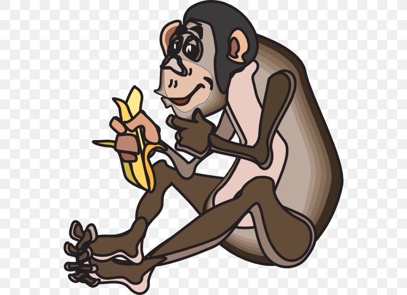 Chimpanzee Monkey Animation Clip Art, PNG, 564x594px, Chimpanzee, Animation, Bear, Carnivoran, Cartoon Download Free