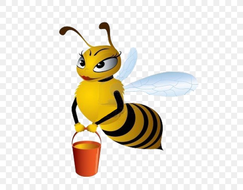 Honey Bee Vector Graphics Image Illustration, PNG, 587x640px, Bee, Cartoon, Coloring Book, Drawing, Fictional Character Download Free