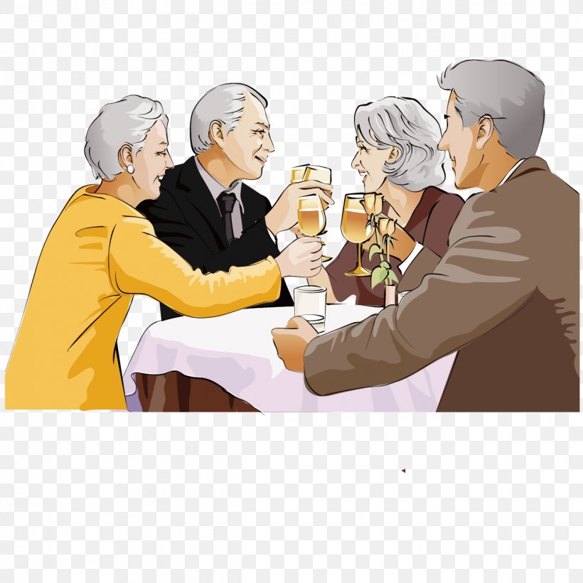 Tea Old Age Echtpaar Cartoon, PNG, 1240x1240px, Tea, Business, Cartoon, Child, Cohabitation Download Free