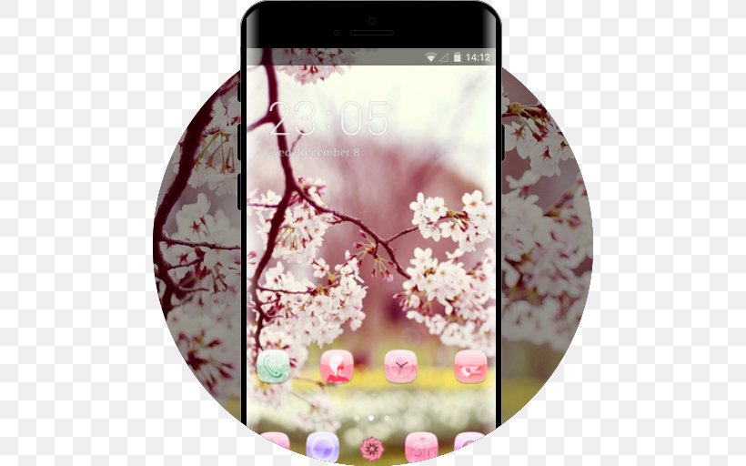 Desktop Wallpaper Computer High-definition Television Theme IPhone 7, PNG, 512x512px, Computer, Blossom, Cherry Blossom, Computer Monitors, Desktop Environment Download Free