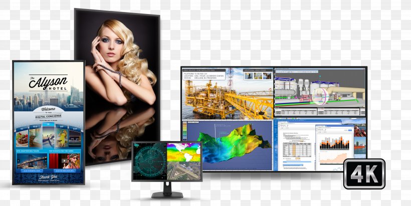 Planar Systems Computer Monitors Liquid-crystal Display 4K Resolution Ultra-high-definition Television, PNG, 4300x2161px, 4k Resolution, Planar Systems, Advertising, Brand, Communication Download Free