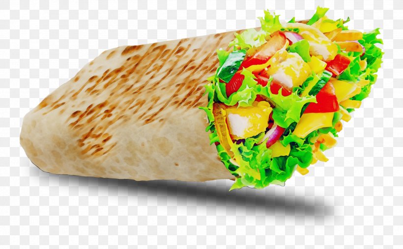 Shawarma, PNG, 2478x1538px, Watercolor, Burrito, Cuisine, Dish, Food Download Free