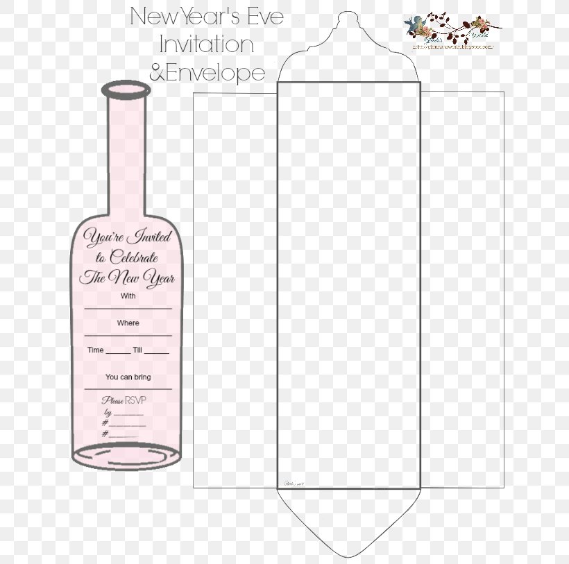 Paper Wedding Invitation New Year's Eve Party, PNG, 650x813px, Paper, Area, Bottle, Construction Paper, Convite Download Free