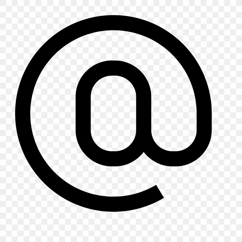 Email Address At Sign, PNG, 1600x1600px, Email, Area, At Sign, Black And White, Brand Download Free