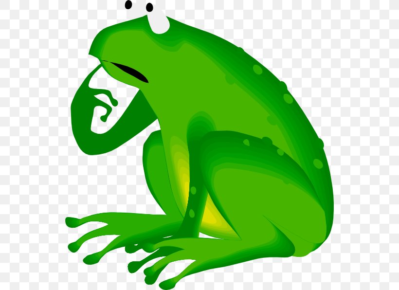 Frog Thought Clip Art, PNG, 552x596px, Frog, Amphibian, Animation, Cartoon, Fauna Download Free