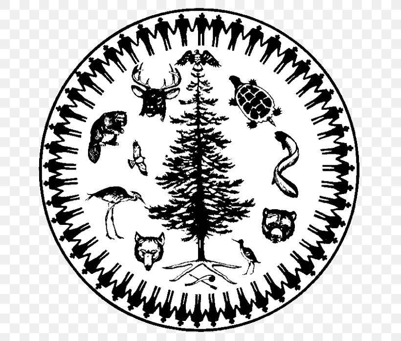 Great Peace Of Montreal Tree Of Peace Six Nations Of The Grand River Iroquois, PNG, 677x696px, Tree, Black And White, Great Law Of Peace, Iroquois, Mohawk People Download Free